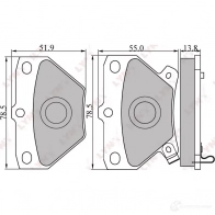 Тормозные колодки дисковые, комплект LYNXAUTO BD-7538 3639410 4905601012307 PTP CZQ - Изображение 2