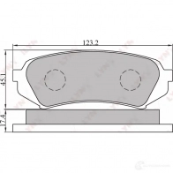Тормозные колодки дисковые, комплект LYNXAUTO BD-7527 3639400 3Z28I P 4905601011102 - Изображение 2