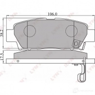 Тормозные колодки дисковые, комплект LYNXAUTO 3639386 HI C12 4905601010952 BD-7513 - Изображение 2
