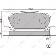 Тормозные колодки дисковые, комплект LYNXAUTO BD-7106 4905601012437 EWX N4J 3639354 - Изображение 2