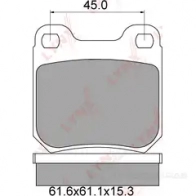 Тормозные колодки дисковые, комплект LYNXAUTO BD-5902 5U Z2B3O 4905601012628 3639272 - Изображение 2