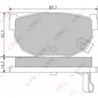 Тормозные колодки дисковые, комплект LYNXAUTO BD-5721 3639243 7EBR DYF