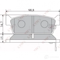 Тормозные колодки дисковые, комплект LYNXAUTO M6NL 1 Nissan Laurel (C35) 2 1997 – 2002 BD-5726