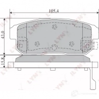 Тормозные колодки дисковые, комплект LYNXAUTO BD-5719 3639241 WEQT Z 4905601058435 - Изображение 2