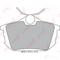 Тормозные колодки дисковые, комплект LYNXAUTO A6 ZA8B BD-5523 3639223 - Изображение 2