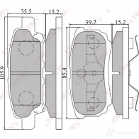 Тормозные колодки дисковые, комплект LYNXAUTO 3639207 32VTO RO 4905601011317 BD-5505 - Изображение 2
