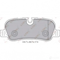Тормозные колодки дисковые, комплект LYNXAUTO JDW BY 3639105 BD-5009 4905601057568 - Изображение 2