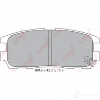 Тормозные колодки дисковые, комплект LYNXAUTO J9 J1F3Y 4905601049846 BD-3803 3639063 - Изображение 2