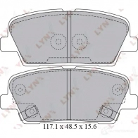 Тормозные колодки дисковые, комплект LYNXAUTO BD-3623 3639049 P 9Q25WZ 4905601048528 - Изображение 2