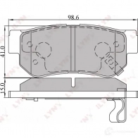 Тормозные колодки дисковые, комплект LYNXAUTO Y AHWK 3639033 4905601012710 BD-3605 - Изображение 2