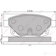 Тормозные колодки дисковые, комплект LYNXAUTO BD-3003 4905601012543 3638958 S6M1 Q - Изображение 2