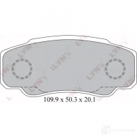 Тормозные колодки дисковые, комплект LYNXAUTO DUI CWHJ 4905601049891 3638910 BD-2217 - Изображение 2