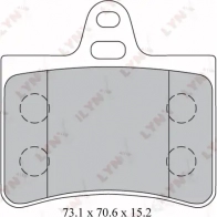Тормозные колодки дисковые, комплект LYNXAUTO 3ZG MV BD-2210 4905601065020 3638903 - Изображение 2