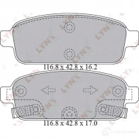 Тормозные колодки дисковые, комплект LYNXAUTO 4905601037102 BD-1811 3638886 RB9J AT - Изображение 2