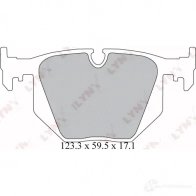 Тормозные колодки дисковые, комплект LYNXAUTO BD-1403 3638839 NK72J 2A 4905601038376 - Изображение 2