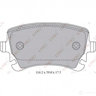 Тормозные колодки дисковые, комплект LYNXAUTO 3638828 BD-1224 4905601062678 D16 PXK - Изображение 2