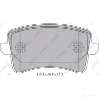Тормозные колодки дисковые, комплект LYNXAUTO BD-1223 4905601058398 3638827 N8WB M - Изображение 2