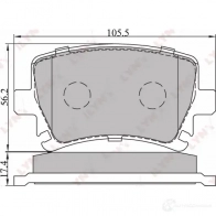 Тормозные колодки дисковые, комплект LYNXAUTO JNL7 0 BD-1204 4905601012680 3638808 - Изображение 2