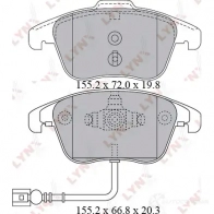 Тормозные колодки дисковые, комплект LYNXAUTO BD-8038 LV6C COR 3639530 4905601048658 - Изображение 2