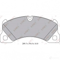 Тормозные колодки дисковые, комплект LYNXAUTO 17 NIUK Porsche Panamera (971) 2 2017 – 2020 BD-8031
