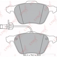 Тормозные колодки дисковые, комплект LYNXAUTO BD-8018 4905601062548 KNTR FMP 3639513 - Изображение 2
