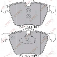 Тормозные колодки дисковые, комплект LYNXAUTO BD-7816 3639491 4905601065037 UDG CNVM - Изображение 2