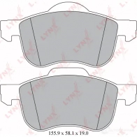 Тормозные колодки дисковые, комплект LYNXAUTO BD-7811 4905601038352 3639486 74NC P - Изображение 2
