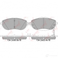 Тормозные колодки дисковые, комплект LYNXAUTO BD-7605 3639472 R IMD96U - Изображение 2