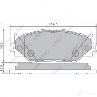 Тормозные колодки дисковые, комплект LYNXAUTO BD-7589 4905601063323 3639458 0D LV2O - Изображение 2
