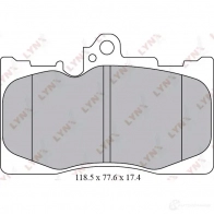 Тормозные колодки дисковые, комплект LYNXAUTO 3639437 BD-7566 4905601058442 H VQ0J2 - Изображение 2