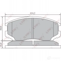 Тормозные колодки дисковые, комплект LYNXAUTO 3639425 HVEV M BD-7553 - Изображение 2