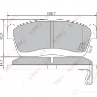 Тормозные колодки дисковые, комплект LYNXAUTO BD-7552 J7YP 7 3639424