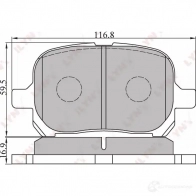 Тормозные колодки дисковые, комплект LYNXAUTO 3639402 4905601011126 Q2V GA BD-7529 - Изображение 2