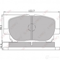 Тормозные колодки дисковые, комплект LYNXAUTO BD-7531 4905601011140 BXH1UU I 3639404 - Изображение 2