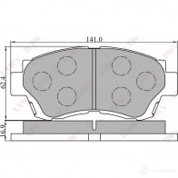 Тормозные колодки дисковые, комплект LYNXAUTO 3639393 BD-7520 3JTE1 4 4905601011034 - Изображение 2