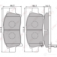 Тормозные колодки дисковые, комплект LYNXAUTO BD-7519 4905601011027 1 7A1P 3639392 - Изображение 2