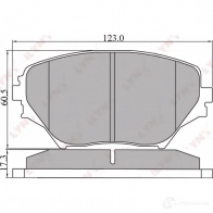 Тормозные колодки дисковые, комплект LYNXAUTO BD-7511 4905601010938 3639384 M5A Q1 - Изображение 2