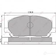 Тормозные колодки дисковые, комплект LYNXAUTO BD-7506 7W CQEC 4905601010884 3639380 - Изображение 2