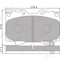 Тормозные колодки дисковые, комплект LYNXAUTO 3639377 4905601010853 BD-7503 32B2 E - Изображение 2