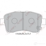 Тормозные колодки дисковые, комплект LYNXAUTO 4905601063477 BD-7308 3639369 9EM0C 9 - Изображение 2