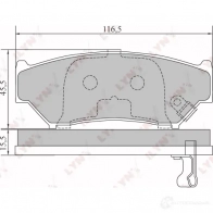 Тормозные колодки дисковые, комплект LYNXAUTO BD-7305 3639366 DMN YB 4905601062685 - Изображение 2