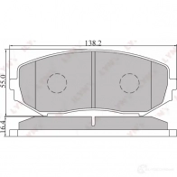 Тормозные колодки дисковые, комплект LYNXAUTO 4905601012420 ERXST JZ BD-7302 3639363 - Изображение 2