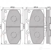 Тормозные колодки дисковые, комплект LYNXAUTO 3639355 4905601012451 TTQHWU L BD-7107 - Изображение 2