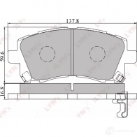 Тормозные колодки дисковые, комплект LYNXAUTO BD-7104 S 742W 4905601011249 3639352 - Изображение 2