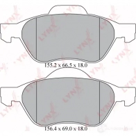 Тормозные колодки дисковые, комплект LYNXAUTO WEJ TCHP BD-6315 3639329 4905601049006 - Изображение 2