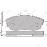 Тормозные колодки дисковые, комплект LYNXAUTO 4905601012581 3639297 BD-6102 MD V9H - Изображение 2