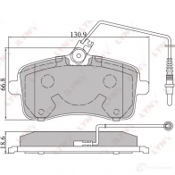 Тормозные колодки дисковые, комплект LYNXAUTO 3639296 4905601012574 1GCD J BD-6101 - Изображение 2
