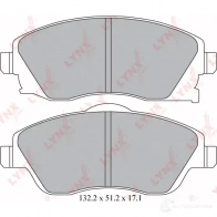 Тормозные колодки дисковые, комплект LYNXAUTO 5IJ JT Opel Corsa (C) 3 Хэтчбек 1.3 CDTI (F08. F68) 70 л.с. 2003 – 2009 BD-5915