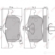 Тормозные колодки дисковые, комплект LYNXAUTO 4905601012666 BD-5904 3639274 A YAH1 - Изображение 2