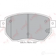 Тормозные колодки дисковые, комплект LYNXAUTO BD-5737 4905601049013 VVJ SG1 3639257 - Изображение 2